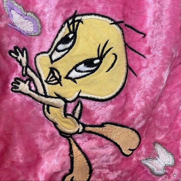 Vintage Tweety bird crushed velvet leotard sz 7/8 - Picture 5 of 11